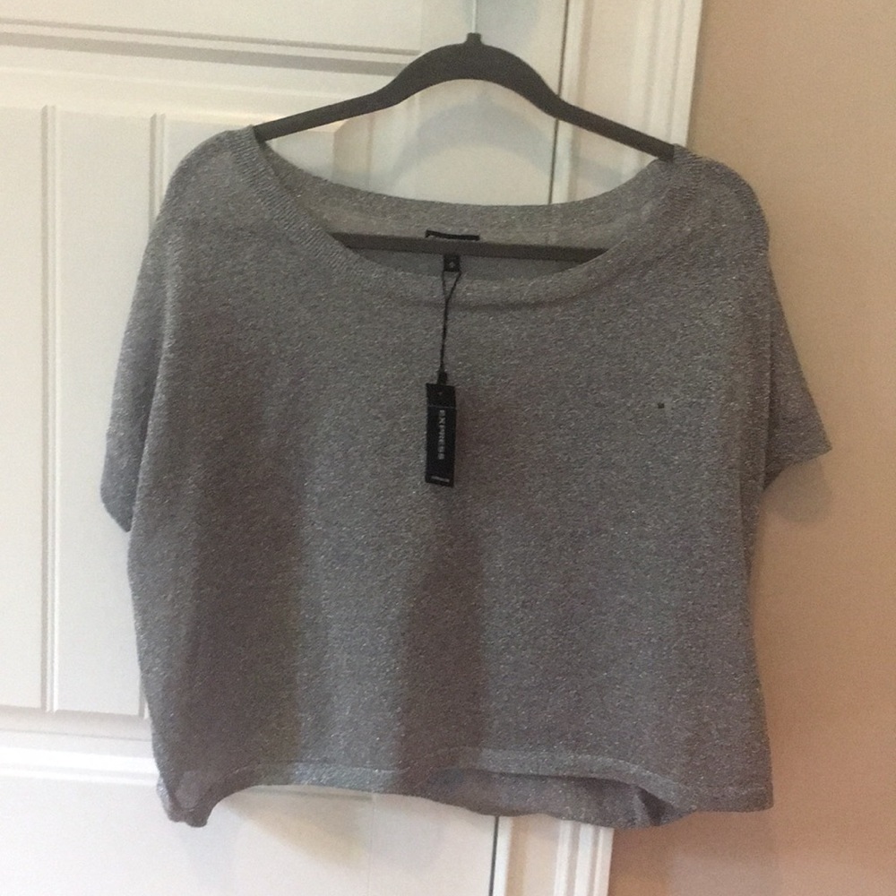 Express metallic silver top